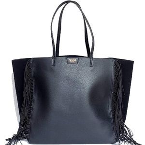 Victoria’s Secret Black Fringe Tote Bag